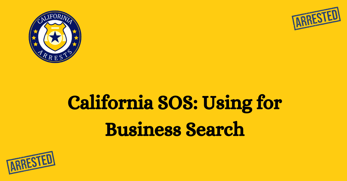 California SOS Using for Business Search 1